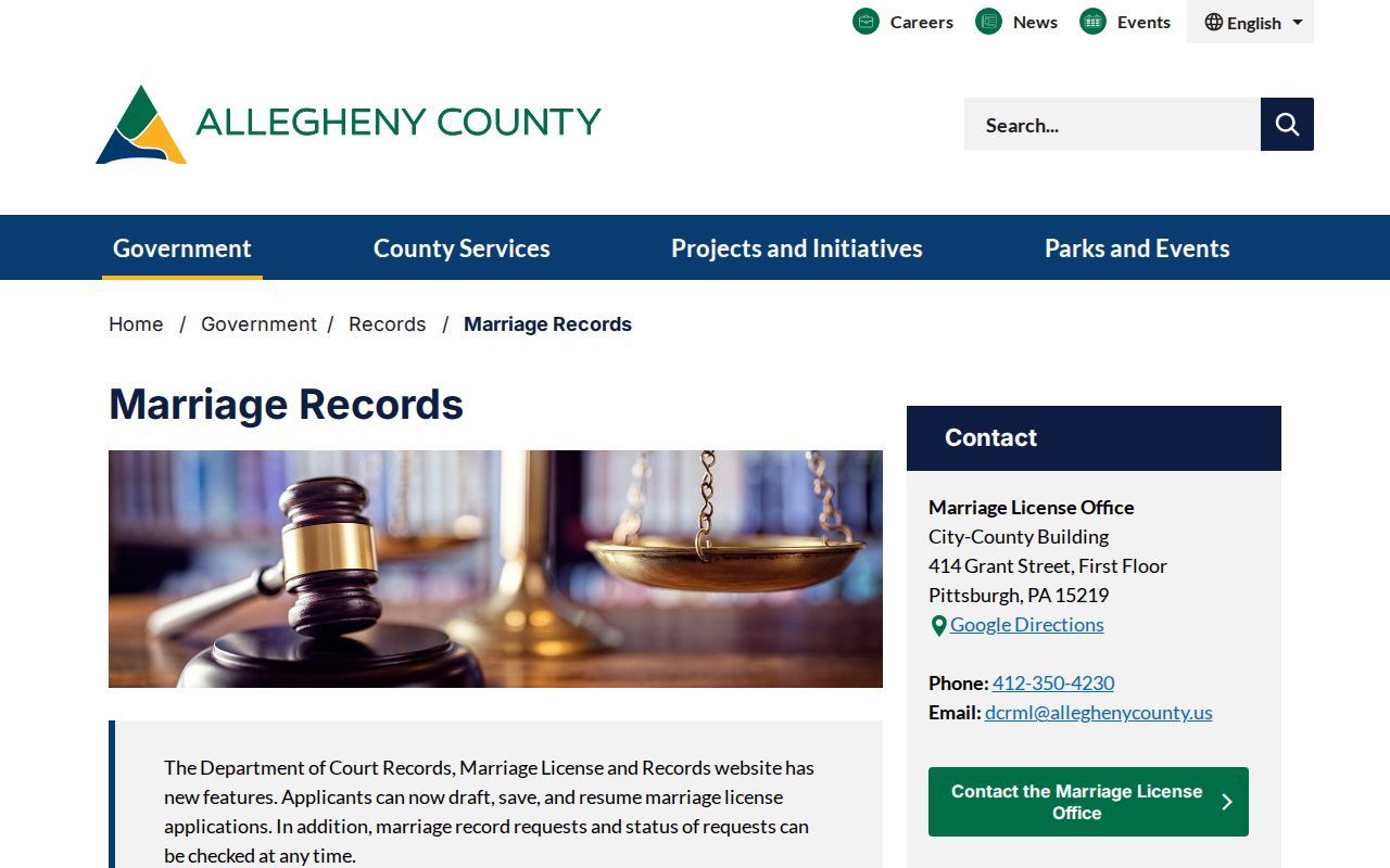 Upper St. Clair Township resident lookup, Allegheny County marriage-record access