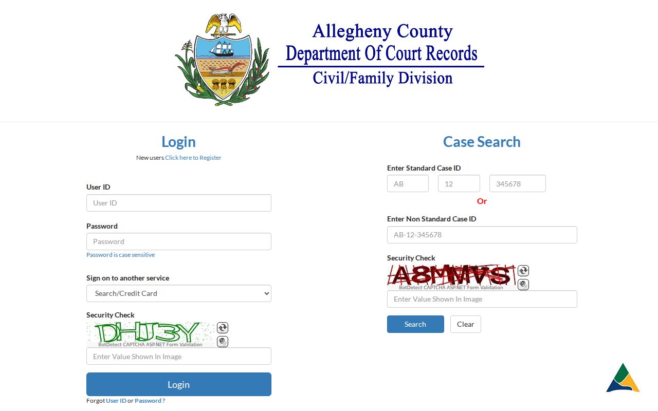 Upper St. Clair Township resident lookup, Allegheny Civil and Family case-search login