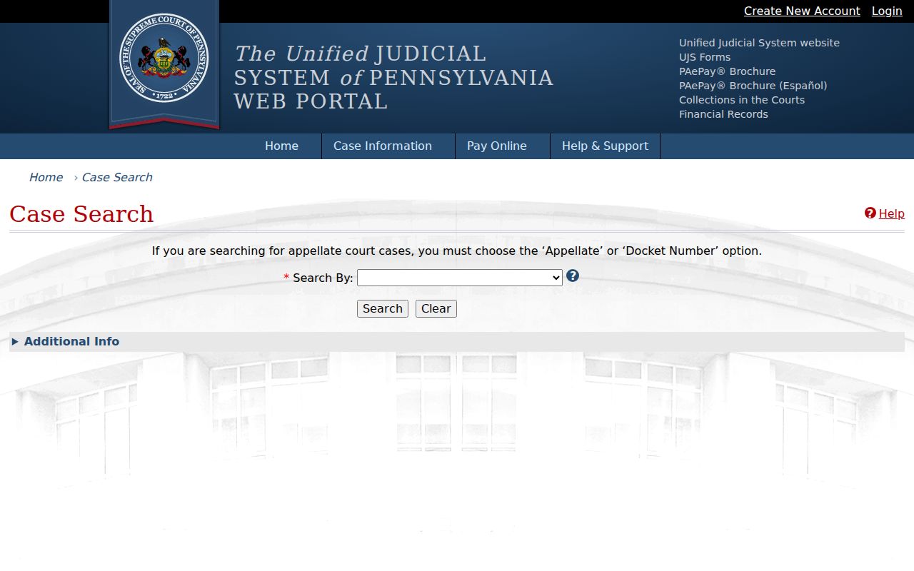 Upper St. Clair Township residents directory Pennsylvania UJS case search